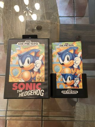 Sonic The Hedgehog Sega Genesis Retail Release Cib Complete Rare See Cartridge