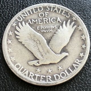 1920 D Standing Liberty Quarter 25c Better Circulated Grade RARE 17406 2