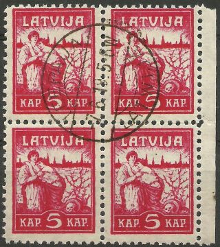 Latvia,  1919,  Mi25x (perforated,  Rare) X4