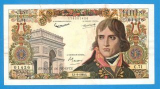 France 100 Francs 1960 Series 01426 Rare