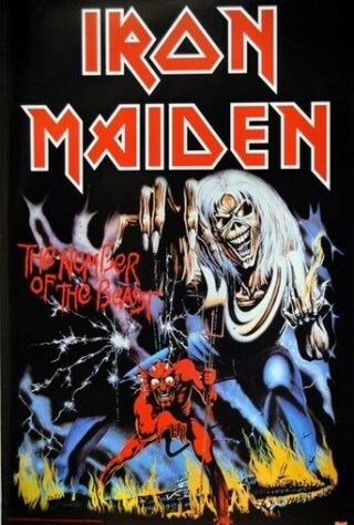 Iron Maiden Poster Number Of The Beast Rare 24x36 - Print Image Photo - C10