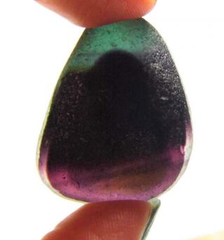 1 Multi Xl Secret Purple Green 0.  42oz Rare Seaham English Sea Glass