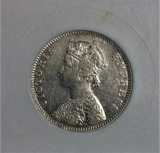 Rare British India Silver Coin Victoria Empress 1 Rupee 1901 PCG Certified EF 45 3