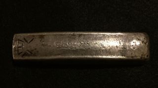 Rare Annam Old Pour 5 Tael Lang Sycee Silver Opium Trade Bar 188.  4 Grams 2