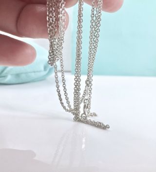 Rare Tiffany & Co Sterling Silver Chain Necklace For Pendant 24in /3.  1gr 190523f