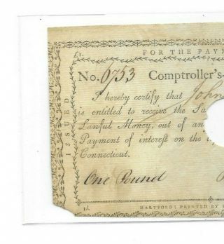 1 Pound " Colonial " (rare) 1789 1789 " Old Colonial " Rare (1 Pound) 1789