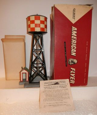 American Flyer Rare 23772 Op.  Checkerboard Water Tower Close To Ob,  Insert
