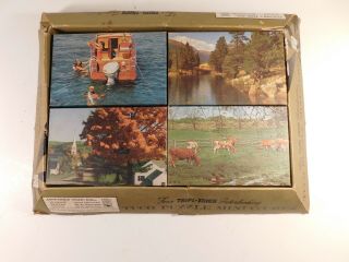 Rare Vintage Tuco Miniature 4 Puzzle Set No.  400 With Tray