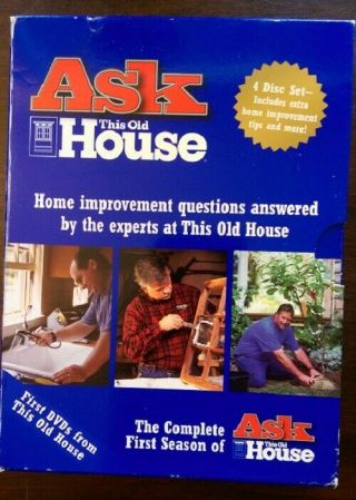 Ask This Old House First Season 1 One Dvd Out Of Print Rare 4 - Disc Set Oop