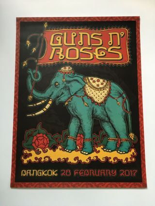 Guns N’ Roses - Official Event Poster - Bangkok February 28th 2017 - Rare