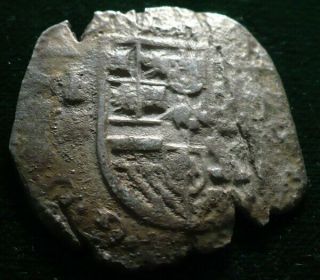 Rare Spanish España 4 Reales Cob Philip Iii Segovoa I Pirates Large Silver Coin