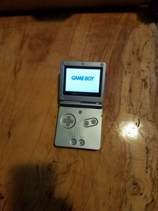 Nintendo Game Boy Advance Gba Sp Handheld Console - Rare Pearl Blue.  Authentic