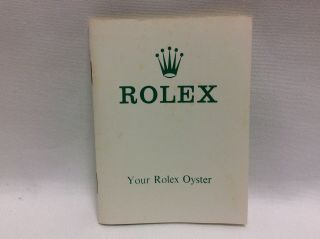 Rolex Your Rolex Oyster 1972 Guarantee Booklet In English Rare,