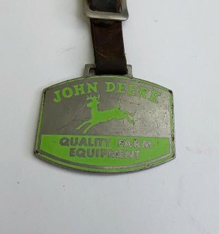 Vintage Antique John Deere Watch Fob 4 Legged Deer The Thede Co.  Aledo,  Ill.  Rare