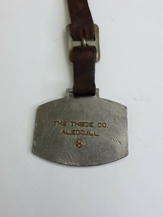 Vintage Antique John Deere Watch Fob 4 Legged Deer The Thede Co.  Aledo,  Ill.  RARE 3
