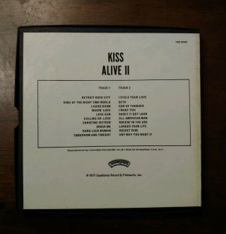 KISS - ALIVE II (2) 3 3/4 IPS REEL TO REEL Tape 1977 Casablanca RARE 2