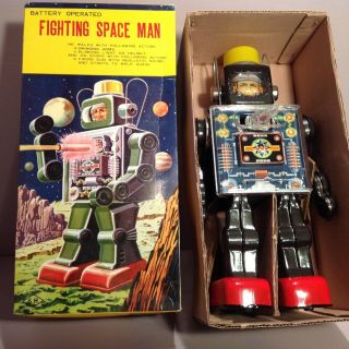 Rare Horikawa Fighting Space Man Robot Japan / MIB 3