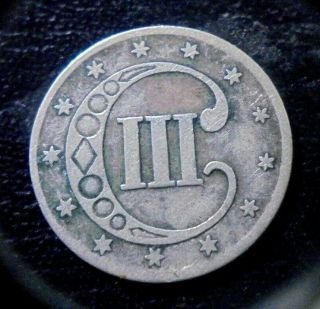 Rare 1852 Silver 3c 3 Cent Piece Trime Coin Pre Civil War Great Date