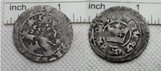 Rare Coin Bohemian Silver Prague Groschen (1378 - 1419) - Wentzlava Tercia 093