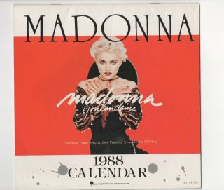 Madonna You Can Dance Japan Promo Only Calendar 1988 Rare