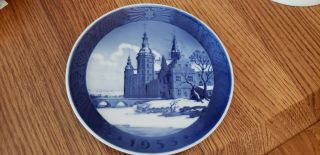 Rare 1953 Royal Copenhagen Denmark 7 " Blue & White Plate -
