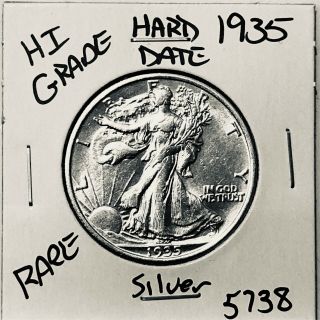 1935 Liberty Walking Silver Half Dollar Hi Grade U.  S.  Rare Coin 5738