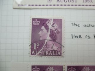 Pre Decimal Stamps: Qe2 Thread On Printer Error Rare Stamp - Rare (u3)