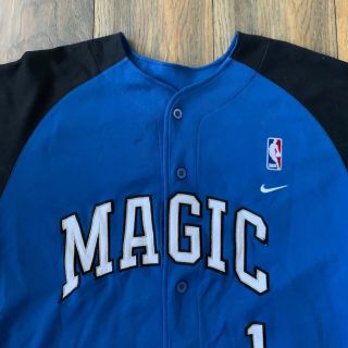 Vintage Tracy McGrady Magic Nike Baseball Jersey RARE Mens Size XL 2
