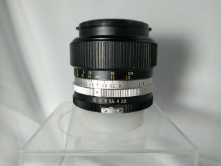 Rare Auto - Lentar 35mm F/2.  8 Lens (for Nikon F/non - Ai) (with Both Caps)