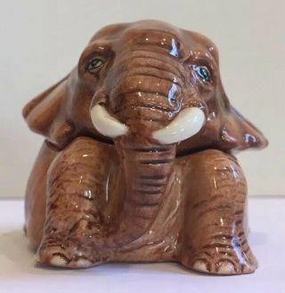 Face Pots Kevin Francis Ceramic Taj Elephant Figure Artist Signed 2002 Rare Ltd