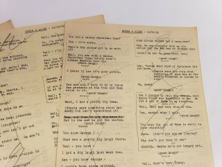 BURNS & ALLEN / 1940 RARE Radio Script,  Short Comedy Sketch Radio Show 2