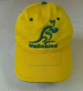Rare Wallabies Australia 2001 Bundaberg Rugby Test Match Baseball Cap Yellow Hat