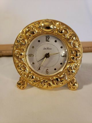 Vintage Seth Thomas Wind - Up Alarm Clock Rare Ornate Form Great Clock