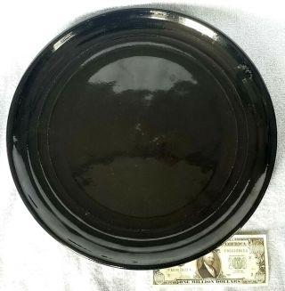 Huge 14 " Garden City Pottery Ringware Platter Rare In Black