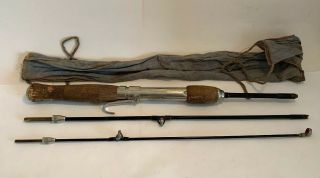 Vintage South Bend (ice?) Fishing Rod - 3 Piece - 43” - Rare