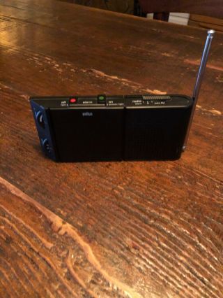 Braun Model 4779 Portable/travel Analog Clock Radio (fm).  Rare,  Collecters Item.