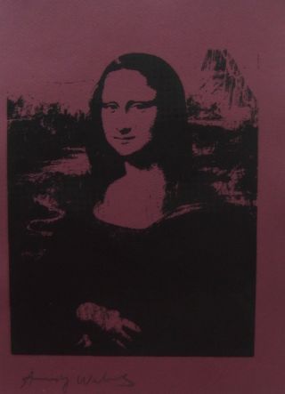 Limited Fine Pop Art Portrait Mona Lisa Silkscreen Warhol Signed & Stamped Rare
