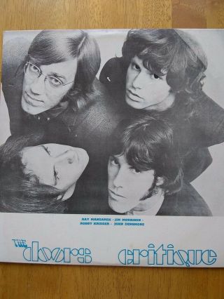 Vtg The Doors Critique Rare Live Vinyl Lp 