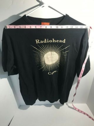 Vintage Black Radiohead Local Crew We Smell Young Blood Concert T - Shirt Rare