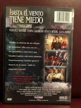 Hasta el Viento Tiene Miedo 1968 Even The Wind Is Afraid DVD Rare Mexican Horror 2