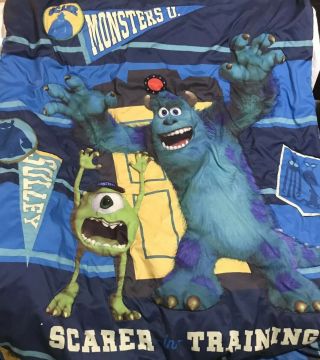 Rare Disney Monsters Inc Toddler Crib Sz Quilt Bedding Set Fitted Sheet,  Blanket