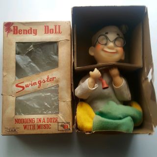 Vintage Bendy Doctor Doll Swingster - By Rosko Of Japan Rare
