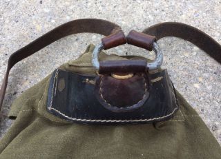 Vintage WWII German Military Trooper Canvas Rucksack Backpack.  Rare 6