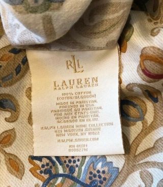 Rare Ralph Lauren Marrakesh King Duvet Cover W/ Two King Pillow Shams 4