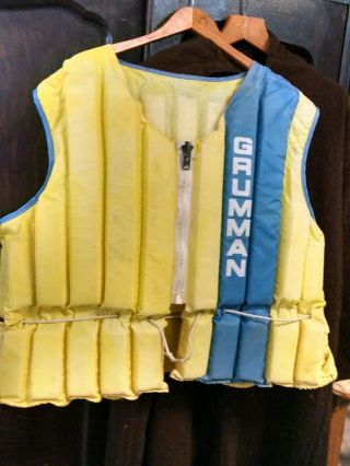 Vintage Grumman Canoe Life Vest - Rare Advertisement Vest