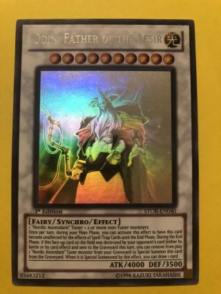 Odin Father Of The Aesir Ghost Rare 1st Edition Yugioh Stor - En040 First Ed - Lp