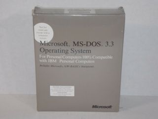 Rare Nos Vtg 1987 Microsoft Ms Dos 3.  3 Operating System Ibm Computer Pc Software