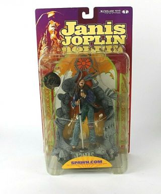 Rare Vintage 2000 Janis Joplin Action Figure Moc Mcfarlane Toys Psyc Rock