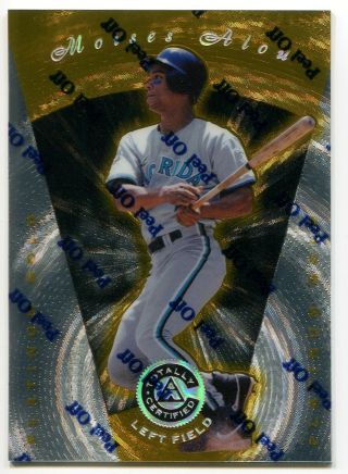 1997 Pinnacle Totally Certified Platinum Gold Moises Alou Marlins Rare Sp /30