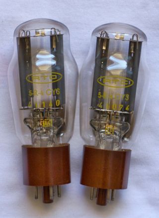 5r4gys Rtc 274b We274b 5r4g 5r4gy Very Rare French Tubes Matched Pair